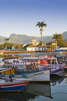 Brazil, Parati, the Portuguese colonial town centre and the church of Saint Rita of