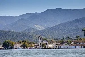 Brazil, Parati, the Portuguese colonial town centre and the church of Saint Rita of