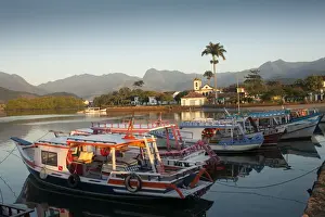 Brazil, Parati, the Portuguese colonial town centre and the church of Saint Rita of
