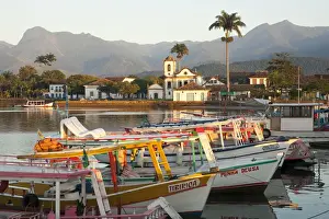 Brazil, Parati, the Portuguese colonial town centre and the church of Saint Rita of