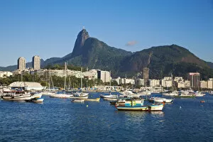 Brazil, Rio De Janeiro, Botafogo and Christ The Redeemer Statue atop Cocovado