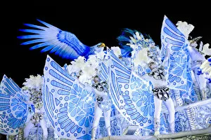 Images Dated 5th April 2018: Brazil, Rio de Janeiro, Carnival 2018, samba school parading in the Sambadrome stadium