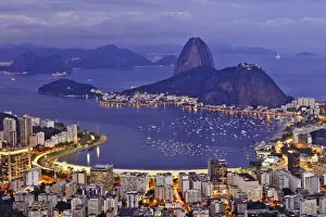 Images Dated 20th September 2012: Brazil, Rio de Janeiro, Sugar Loaf and Morro de Urca in Botafogo Bay in Rio de Janeiro
