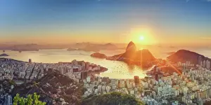 Brazil, Rio de Janeiro, View of Sugarloaf and Rio de Janeiro City