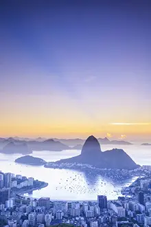 Brazil, Rio de Janeiro, View of Sugarloaf and Rio de Janeiro City