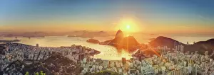 Brazil, Rio de Janeiro, View of Sugarloaf and Rio de Janeiro City
