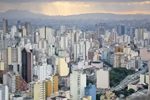 Brazil, Sao Paulo, Sao Paulo, View of city center from Italia Building - Edificio Italia