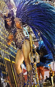 Images Dated 30th March 2016: Brazil, State of Rio de Janeiro, City of Rio de Janeiro, Samba Dancer in the Carnival