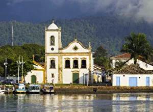 Brazil, State of Rio de Janeiro, Paraty, View of the Santa Rita Church