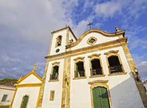 Brazil, State of Rio de Janeiro, Paraty, View of the Santa Rita Church
