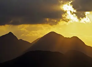 Organs Range Prints: Brazil, State of Rio de Janeiro, View of the mountains near Petropolis during the sunset
