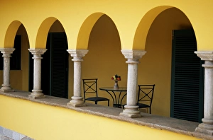 Breakfast Prints: Breakfast table on room balcony