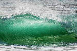 Breaking Wave Prints: Breaking wave, Mounts Bay, Marazion, Cornwall, England