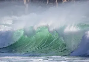 Breaking Wave Prints: Breaking wave, Porthcurno Beach, Cornwall, England
