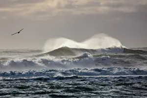 Jokulsarlon Prints: Breaking waves off the beach near Jokulsarlon, South Iceland