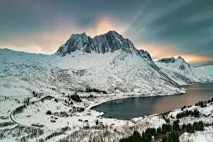 Fjords Prints: Breidtinden in Winter, Senja, Norway