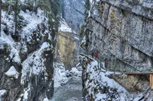 Oberstdorf Prints: Breitachklamm at Winter, Oberstdorf, Allgaau, Bavaria, Germany