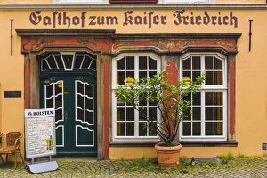Bremen, Bremen State, Germany. Schnoor old district. Traditional cafe in the old town