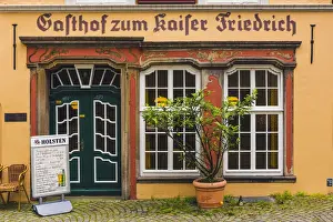 State Of Bremen Prints: Bremen, Bremen State, Germany. Schnoor old district. Traditional cafe in the old town