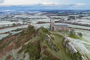 December Prints: Brentor Church on a cold, frosty morning in Dartmoor National Park