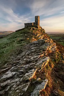 Summit Prints: Brentor Church on the summit of Brent Tor in Dartmoor National Park