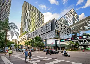 Brickell Prints: Brickell City Center Modern Shopping Mall and Business Complex in Downtown Miami