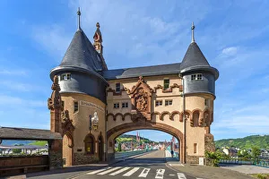 Bridge gate at Traben-Trarbach, Mosel valley, Rhineland-Palatinate, Germany