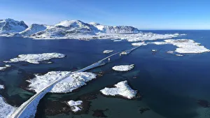 Norge Prints: Bridge between Ramberg and Fredvang, Nordland, Lofoten Island, Norway
