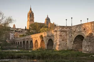 Images Dated 16th June 2017: Bridge over Rio Tormes and Cathedral, Salamanca, Castilla y Leon, Spain, Europe