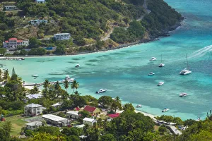 British Virgin Islands, Jost Van Dyke, Great Harbour from Majohnny Hill