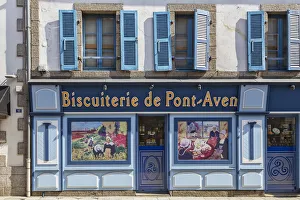Typical Products Prints: Brittany, France. Typical french products, cookie shop Pont-Aven village