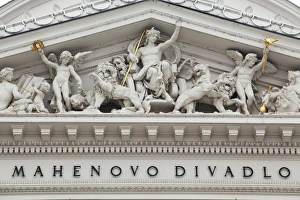 Brno, Czech Republic; Detail from the Opera Theatre