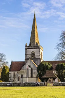 Surrey Prints: Brockham Village, Brockham, Surrey, England, United Kingdom
