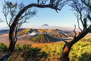 Volcanic Landscape Prints: Bromo volcano and Tengger Caldera, East Java, Indonesia