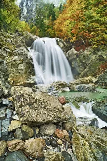 Brook Collection: Brook gorge with waterfall - Austria, Carinthia, Hermagor, Garnitzenklamm - Alps