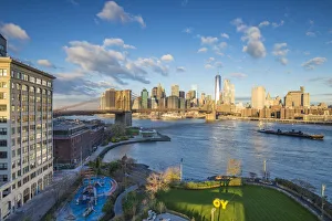 Brooklyn Bridge and Lower Manhattan / Downtown, New York City, New York, USA