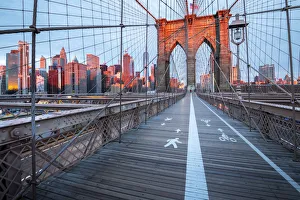 Architechture Prints: Brooklyn Bridge, Manhattan, New York, USA