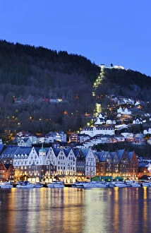 The Bryggen District, a former counter of the Hanseatic League and nowadays a UNESCO