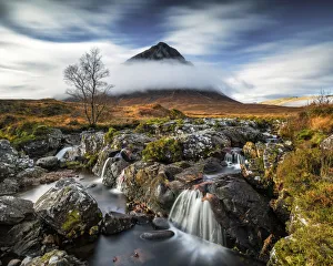 Highland Region Prints: Buachaille Etive Mor & River Coupall, Glen Coe, Highlands, Scotland