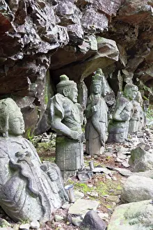 Cave Prints: Buddha Rock (Hotoke Iwa) and Six Guardians of Buddhism (UNESCO World Heritage Site)