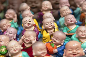 Buddha souvenirs at Cat Street anitques market, Sheung Wan, Hong Kong Island, Hong Kong