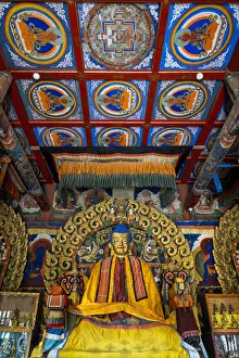 Karakorum Prints: Buddha Statue at Dalai Lama temple at Erdene Zuu, Kharkhorin, Ovorkhangai Province