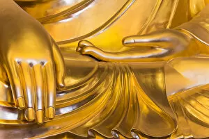 Gold Gallery: Buddha statue inside Joyesa Temple, Jongno-gu district, Seoul, South Korea