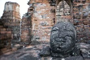 Russell Young Gallery: Buddha Statue, Temples of Ayutthaya Thailand