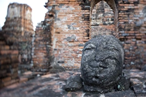 Ayutthaya Prints: Buddha Statue, Temples of Ayutthaya Thailand