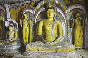 Images Dated 22nd May 2012: Buddha statues in Cave 5 of Cave Temples (UNESCO World Heritage Site), Dambulla, North