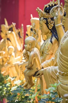 Images Dated 17th February 2015: Buddha statues at Ten Thousand Buddhas Monastery, Shatin, New Territories, Hong Kong