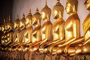 Wat Pho Prints: Buddha statues, Wat Pho, Phra Nakhon District, Bangkok, Thailand