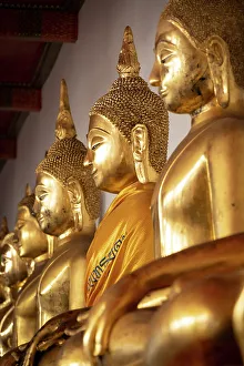 Buddha statues, Wat Pho, Phra Nakhon District, Bangkok, Thailand