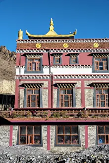 Monasteries Prints: Buddhist monastery at Kagbeni, Lower Mustang, Nepal